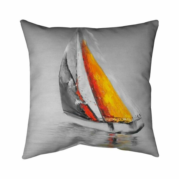 Begin Home Decor 26 x 26 in. Two Colors Sailing Boat-Double Sided Print Indoor Pillow 5541-2626-CO63